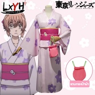 [LXYH- COSER KING] Tokyo Revengers โตเกียวรีเวนเจอร์ Hinata Tachibana Cosplay Kimono เครื่องแต่งกายค