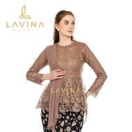Lavina – Aurel Premium Tile Full Pearl Embroidery Modern Style Kebaya Blouse Shawl Top GraduationELE