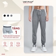 VIET PHAP Men's Jogger Pants Sporty style - Stretch Cotton, elastic waistband, cuffed legs 9743