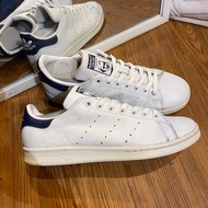 Adidas Stan smith white navy leather casual original - sneakers second market