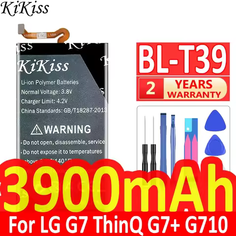 3900mAh KiKiss Powerful Battery BL-T39 For LG G7 ThinQ G7+ LM G710 LMQ610 Bateria