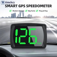 TIMEKEY Car GPS HUD Head Up Display Digital Speedometer Speed Meter KMH/MPH for Car Truck Plug and P