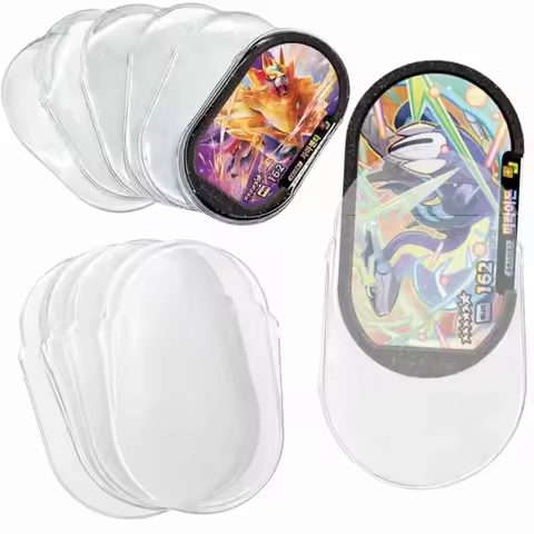 10Pcs Card Sleeves Clear Protector Cover For Mezastar Tagstar Arcade Game Disk Collectible Trading C