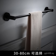 Towel Rack Towel Holder Stainless Steel Single Rod Black Towel Bar Bathroom Toilet80cm30cm Storage R