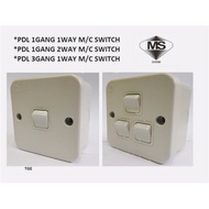 PDL 1GANG 1WAY/ 1GANG 2WAY/ 3GANG 1WAY Metal Switch 6AX 250V
