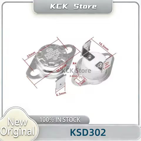 10PCS/LOT Authentic Original KSD302 16A 250V 0-300 degree Ceramic KSD301 Normally Closed Open Temper