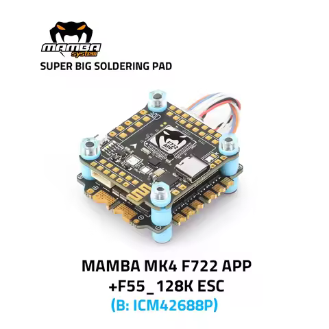 Diatone MAMBA F722 APP MK4 WIFI/DJI Flight Controller Stack F7 45A/55A 128K BLHeli32 ESC 6S 4in1 Dsh