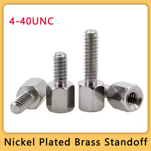 4-40UNC Nickel Plate Brass Motherboard Hex Standoff Male to Female Inch Thread Rack Board Stud Spaci