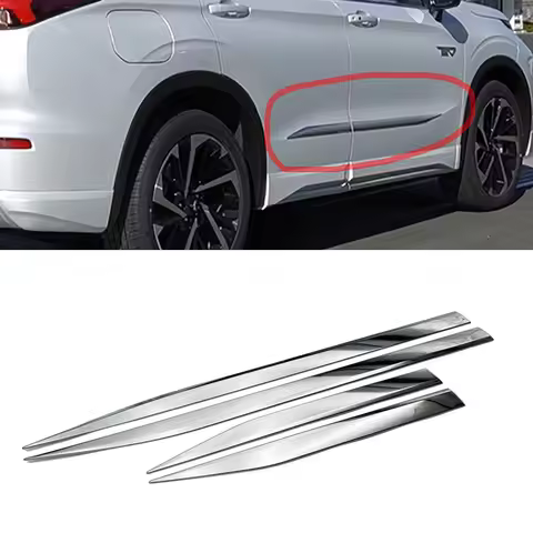 For Mitsubishi outlander 2022 2023 CHROME SIDE DOOR LINING DECORATION BODY MOULDING TRIM BEZEL STYLI
