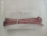 Transparent twin flat speaker cable