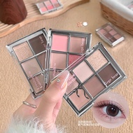 9 ️ ⃣ Gege bear Gege bear Gege bear Six-Color Eyeshadow Palette Vitality Pearlescent Matte Novice Bl