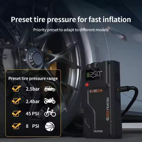 2025 Upgrade Portable Car Jump Starter, 5000A Peak Battery Jumper Starter PortableJump Box For Car B