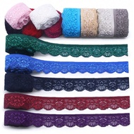 1pc 2m New Elastic Lace Trim Ribbon For Sewing Crafts Underwear Decoration Lace Handmade Accessories