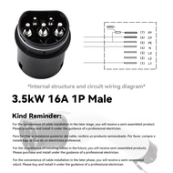 JDMEX Type2 Male Plug 16A 32A 3.6 / 7 / 11 / 22KW IEC 62196-2 Male Converter Connect Charging Statio