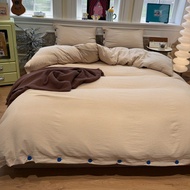High Quality Buttoned Cotton Bedding Set 4 WeldedPiece - Soft, Cool, Luxurious, All Sizes | CLOUD Be