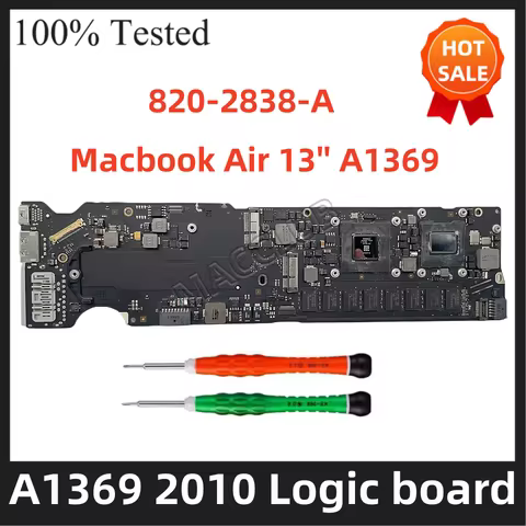 A1369 2010 Logic Board for Macbook Air 13" A1369 820-2838-A 2010 EMC 2392 Motherboard Logic board Ma