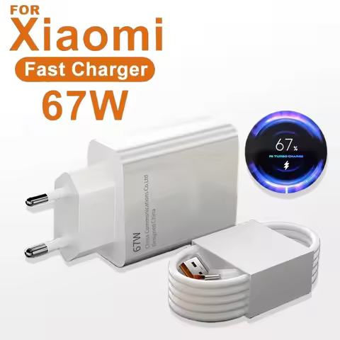For Xiaomi 67W USB Super Fast Charger Power Adapter 6A Type-C Cable Quick Charge Applicable to Xiaom