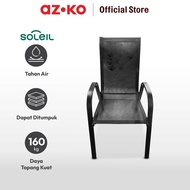 AZKO Soleil Textilene-Black Balcony Chair Multipurpose Outdoor Chair Home Furniture Seating Balcony 