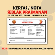 (100pcs) Buffet Seblak Order Paper 10cmx6.5cm Black/ Color Disposable Tableware Disposable Plates