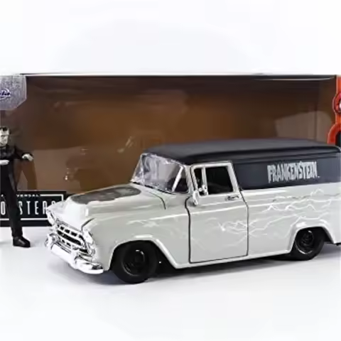 jada 1:24 FRANKENSTEIN & 1957 CHEVY SUBURBAN Simulation Diecast Car Metal Chevrolet Alloy Model Car 