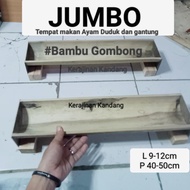 Chicken Feeder Made of Bamboo, Sitting & Hanging | JUMBO livestock feed container - jumbo sitting AL