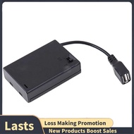 3XAA Battery Case with Cover and Switch Connected to USB Female Connector USB Female Socket Battery 
