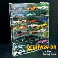 🚗 DFL- HW24-DR 🚗 DISPLAY RACK 24 SLOT (WITH SWING DOOR) for HOT WHEELS or TAKARA TOMY or MATCHBOX or