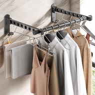 Wall mount Folding Clothes Drying Rack, Non Punching Clothes Hanger For Indoor Use, Bathroom Balcony