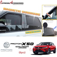 (Magnetic) PROTON X50 2020 - 2024 Car Magnetic Sunshade Kereta Sun Shade X50 Penutup Tingkap X50 (6p