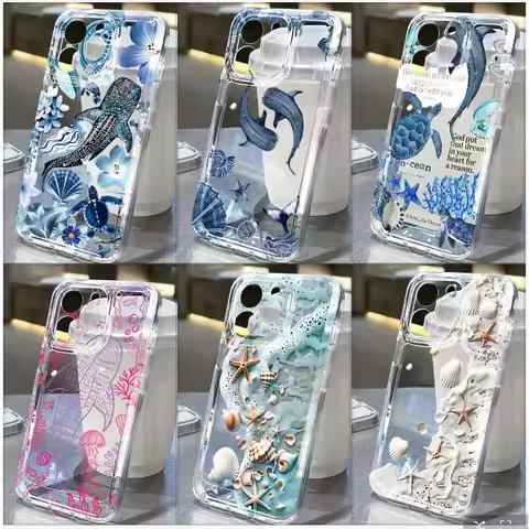 Summer Ocean Shark Whale Phone Case For Honor X8D X9D X7D X9A X8C X7A X9B X7B X8B 90 Lite Nova 5T 3i
