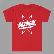 Fashion Men Summer Tee Bazinga Atom Logo Men'S Red T-Shirt