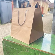 Paper bag BrownPOLOS size 22x22x25 (pack of 22 pieces)|Paper Bag |Gift Bag |Souvenir bag |Custom Pap