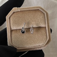 Jualan Panas # Anting-anting asimetrik berbentuk nota gitar dengan jarum perak, tulang rawan telinga