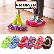 AMOR12UU 1PC Microfibre Mop Slippers, Reusable Detachable Cleaning Slippers, Multi-Function Househol