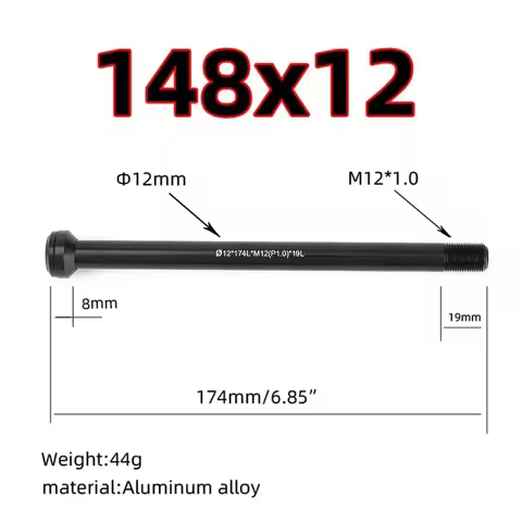 1x Thru Axle Lever 32g/44g Aluminum Alloy Black For Boost BMC Cube GHOST 1* 100x12mm/142x12mm/148x12