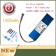 Durable battery design For Feiyu Vimble2S Pocket 1 2S 2 Vimble One Ak2000c G6MAX Vlog Pocket F4 2200