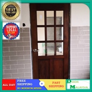 <8Feet FullSet> READY STOCK | Solid Wooden Door | Malaysia Door | Pintu Murah | Pintu Kayu