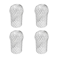 BLACKON 4pcs Mesh Gutter Filter Expand Aluminum Silver Eaves Roof Drainage Pipe Strainer Rustproof F