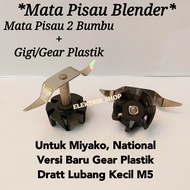 Mata Pisau Blender Miyako Bumbu Mata Pisau 2 + Gigi/Gear Plastik Model Baru Miyako National
