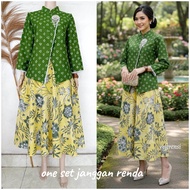 one set Janggan renda/one set lebaran/one set wisuda/set rok kebaya wisuda/set rok pesta/set rok kon