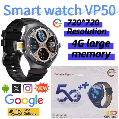 VP50Smart Watch 5GAndroid Smartwatch 1.75'' Amoled Larger Screen 1500Mah Battery 800W Rotary HD Came