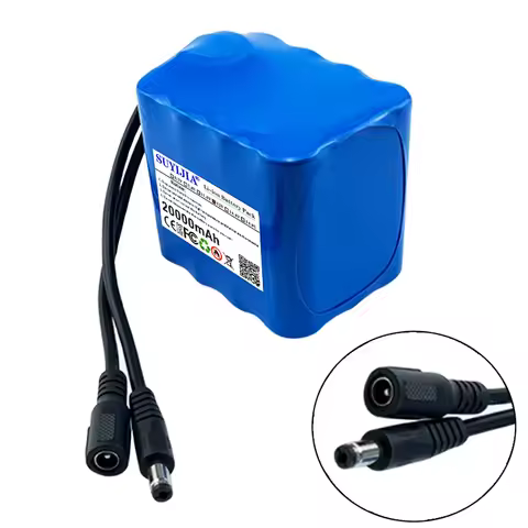 12V Fishing Battery 3S4P 20Ah Portable 12V Battery Rechargeable Lithium Ion Battery Pack Capacity DC