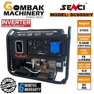 Senci SC6000iY 5500watt/5.5KW Petrol " Inverter " Generator - Suitable for Food truck - 6 Months Loc
