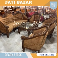 Sofa Jati Ganesha 3211 Meja / Kerusi Kayu Jati /Sofa Set Kayu Jati