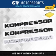 READY STOCK Mercedes-Benz Kompressor logo Car Rear Trunk Body Decal Emblem Badge Metal Car Sticker C