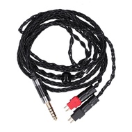 CANICECA OCC Silver Plated Double  Audio Cable 8 Core Balanced Replacement Headphone Cord Plug and P