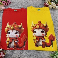 Chinese New Year 2024 Baju Premium Unisex T-shirt Men Women Can Wear Ready Stock Size S to 5XL (C-21) Pocket