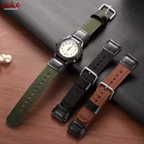 New Nylon Watch Band 19mm for Casio FT-500WC Men's Canvas Quartz Watch Strap Trend-Setting Style Rel