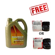 [ORIGINAL] Toyota SN/CF 5W40 Fully Synthetic Engine Oil (4L) + Toyota Oil Filter [E1 // D2]