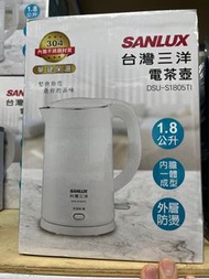 SANLUX 台灣三洋304單鍵保溫雙層防燙快煮壺1.8L